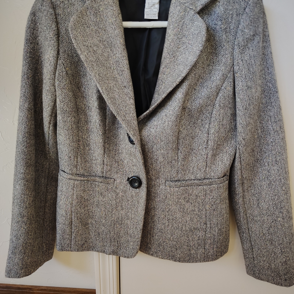 Chadwicks Gray Herringbone Tailored Blazer